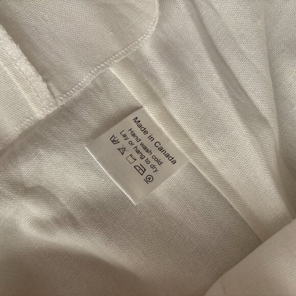Park & Fifth White Linen Blend Midi Dress — Size Small - Picture 9 of 13